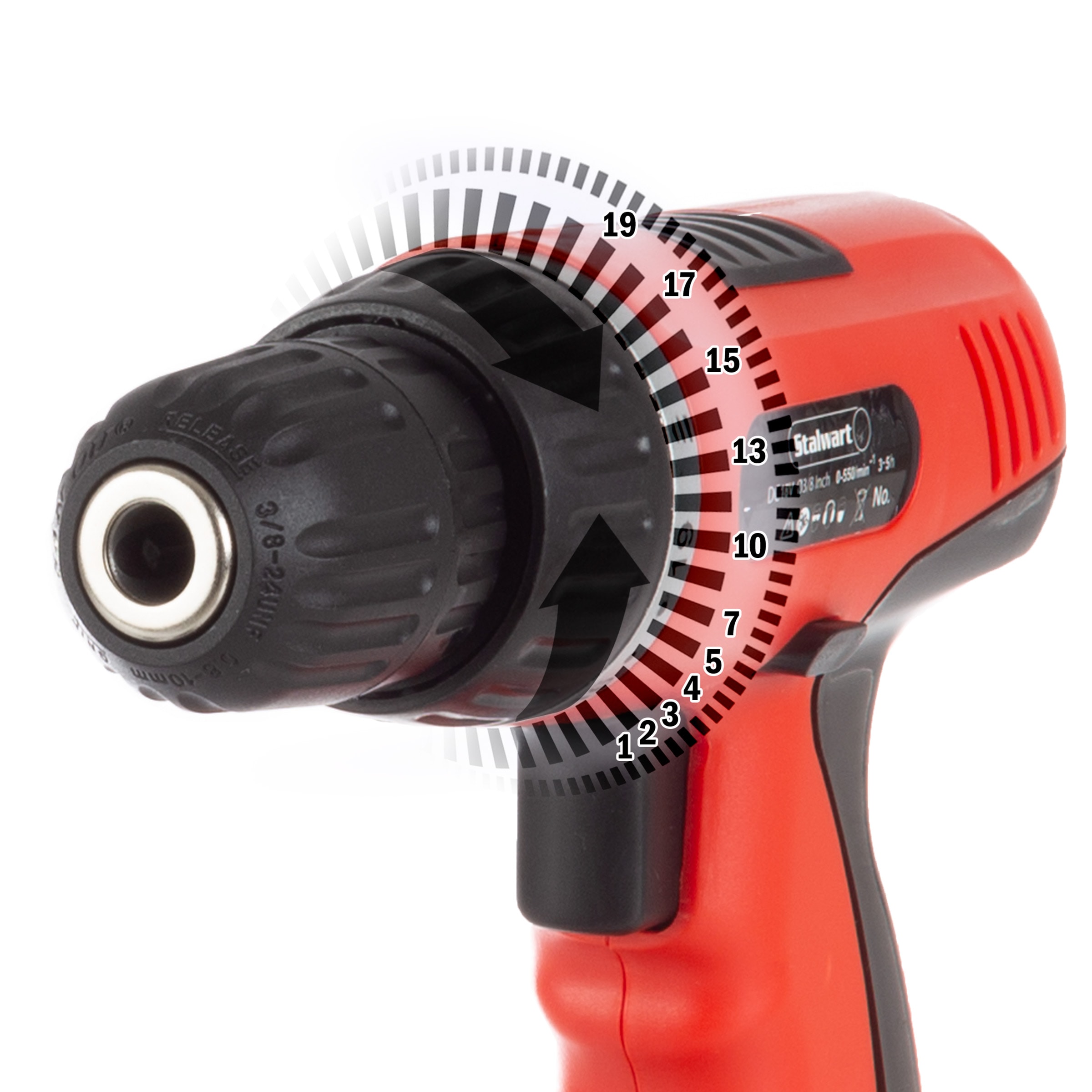 Taladro inalámbrico sin llave de 3/8 pulgadas de 18 voltios de Fleming Supply (Estuche resistente incluido) 231702NRX