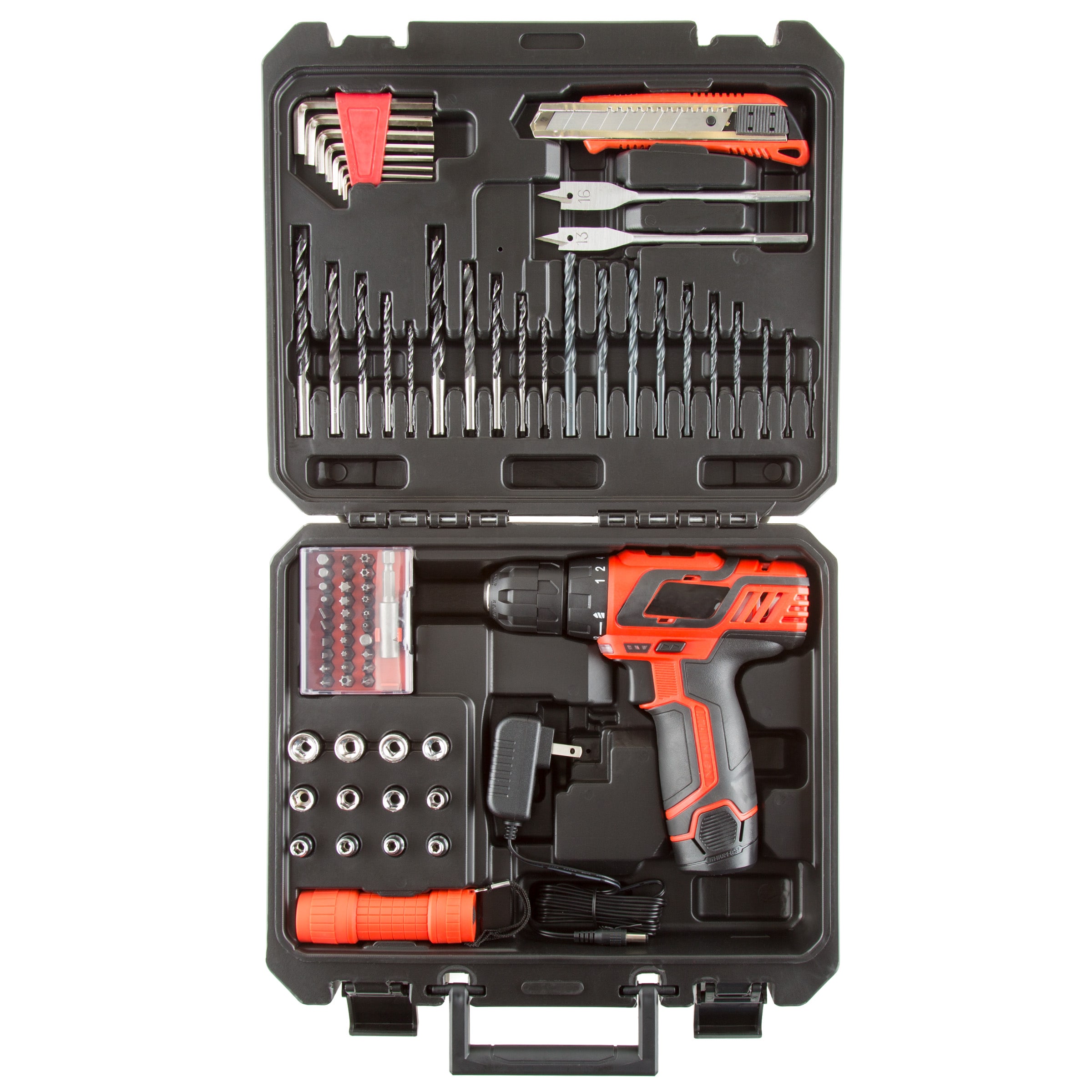 Taladro inalámbrico de 12 voltios y 3/8 pulgadas sin llave (Estuche rígido incluido) 109843FCR de Fleming Supply.