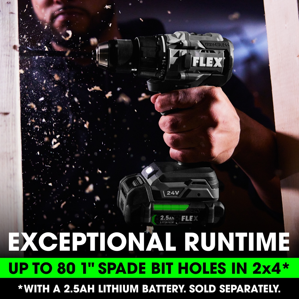 Taladro inalámbrico Brushless de 1/2 pulgadas de 24 voltios FLEX (FX1151-Z)