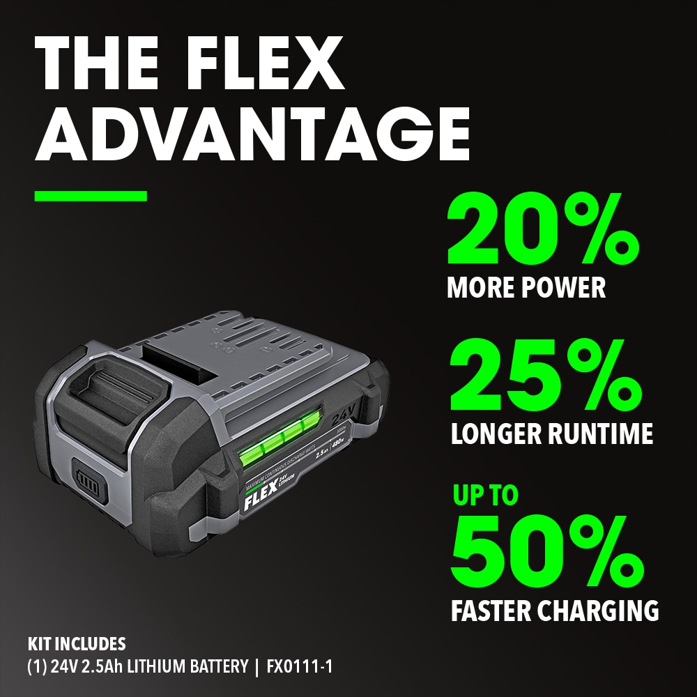 Taladro inalámbrico sin escobillas FLEX COMPACT de 24 voltios y 1/2 pulgada con bolsa incluida