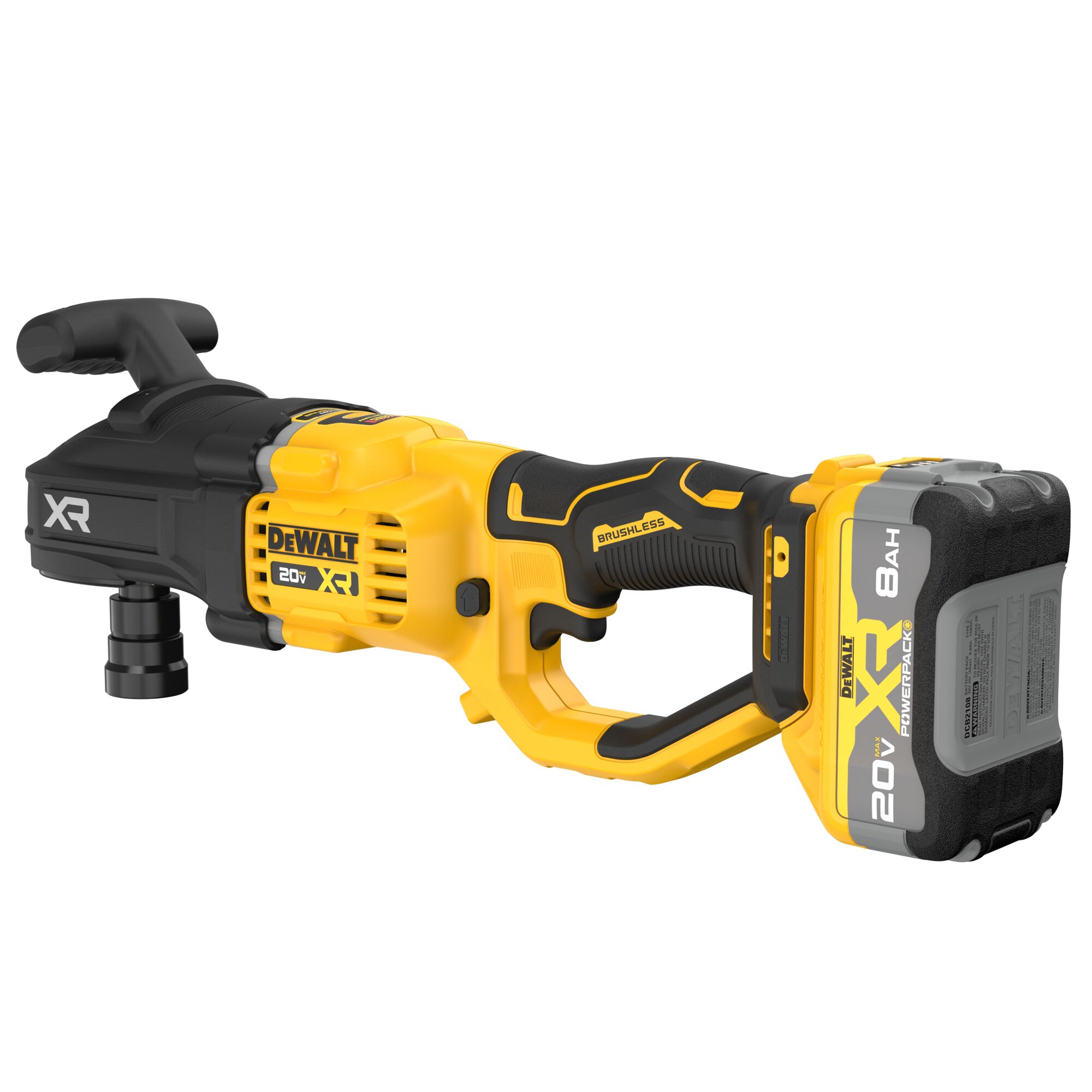 Taladro inalámbrico sin escobillas DEWALT XR de 20 voltios máximo con llave de 7/16 pulgadas (bolsa suave incluida) DCD447WW1
