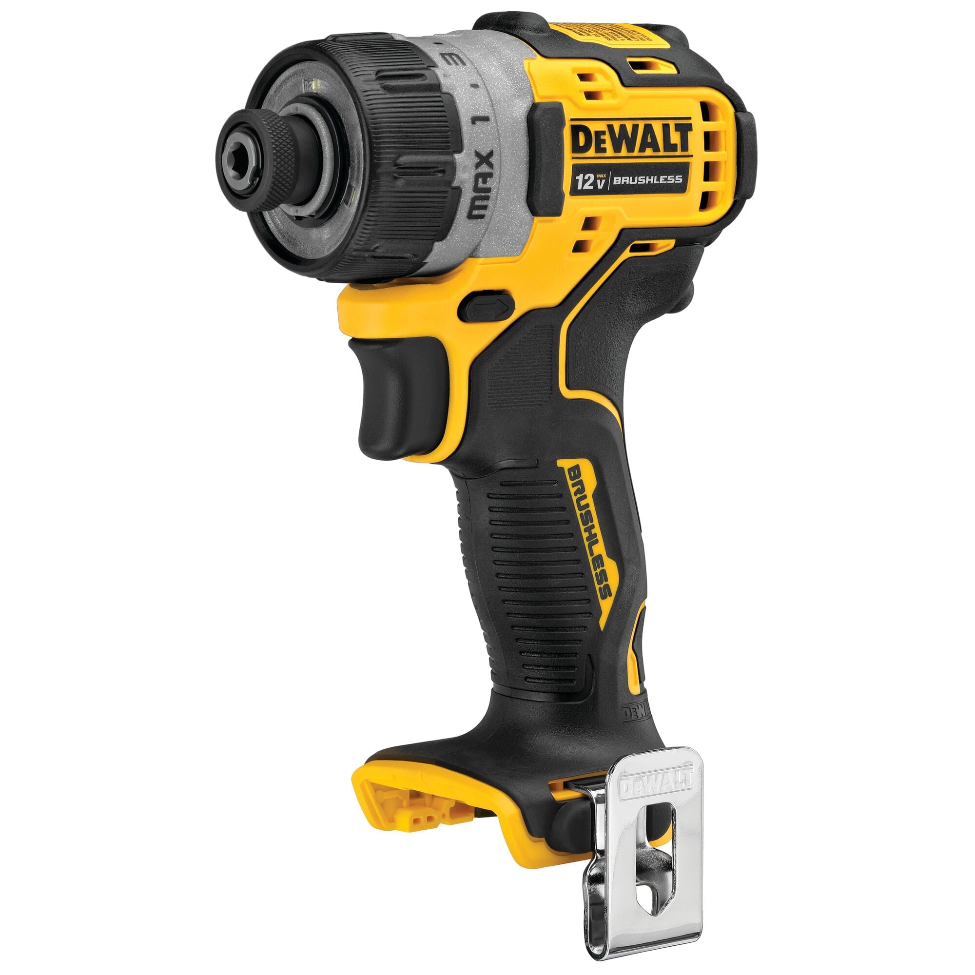 Destornillador inalámbrico DEWALT XTREME 12 voltios Max Brushless de 1/4 pulgadas (Batería y Cargador no incluidos) DCF601B