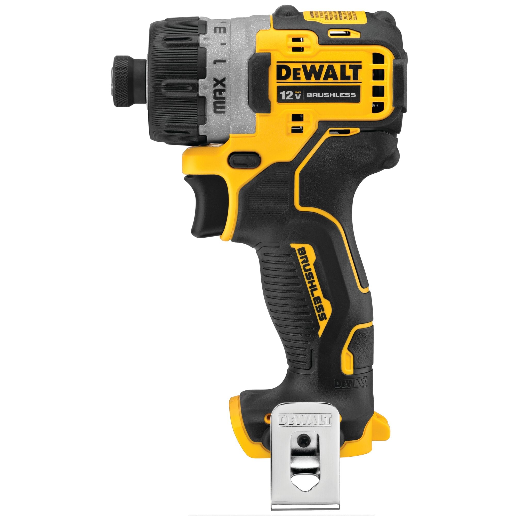 Destornillador inalámbrico DEWALT XTREME 12 voltios Max Brushless de 1/4 pulgadas (Batería y Cargador no incluidos) DCF601B
