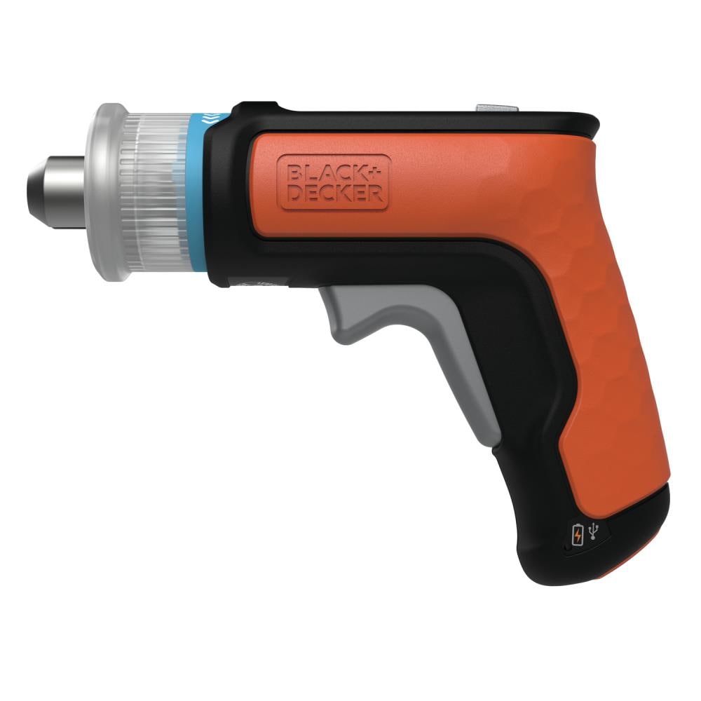 Atornillador inalámbrico BLACK+DECKER de 4 voltios y 1/4 de pulgada (Incluye batería y cargador) BCRTA601I