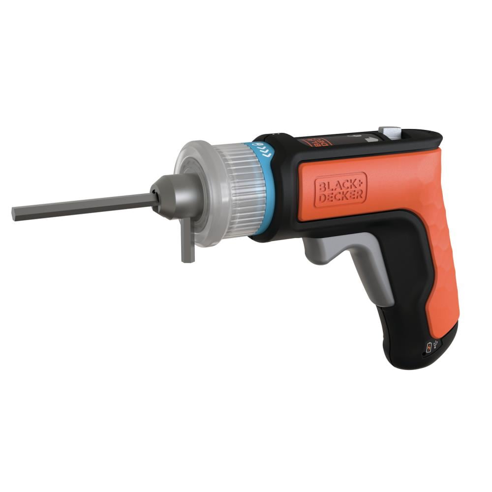 Atornillador inalámbrico BLACK+DECKER de 4 voltios y 1/4 de pulgada (Incluye batería y cargador) BCRTA601I