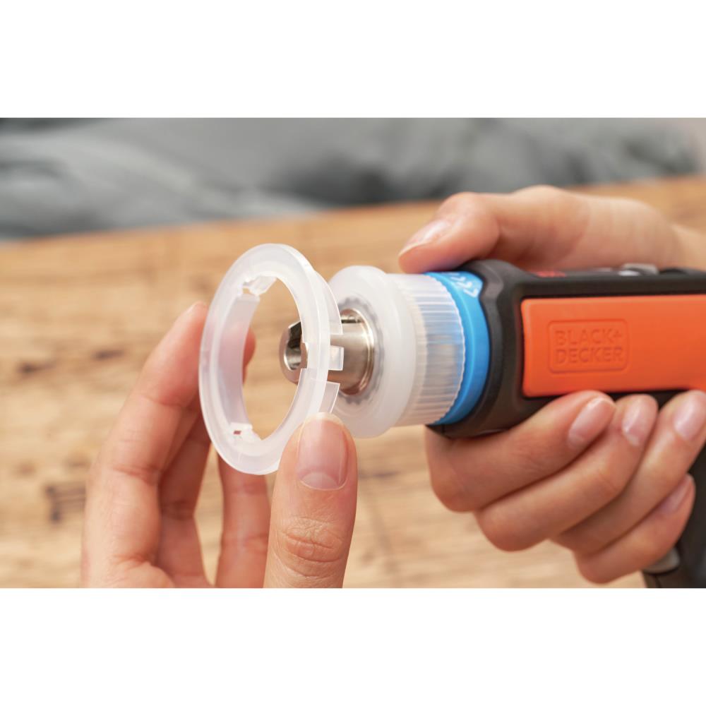 Atornillador inalámbrico BLACK+DECKER de 4 voltios y 1/4 de pulgada (Incluye batería y cargador) BCRTA601I