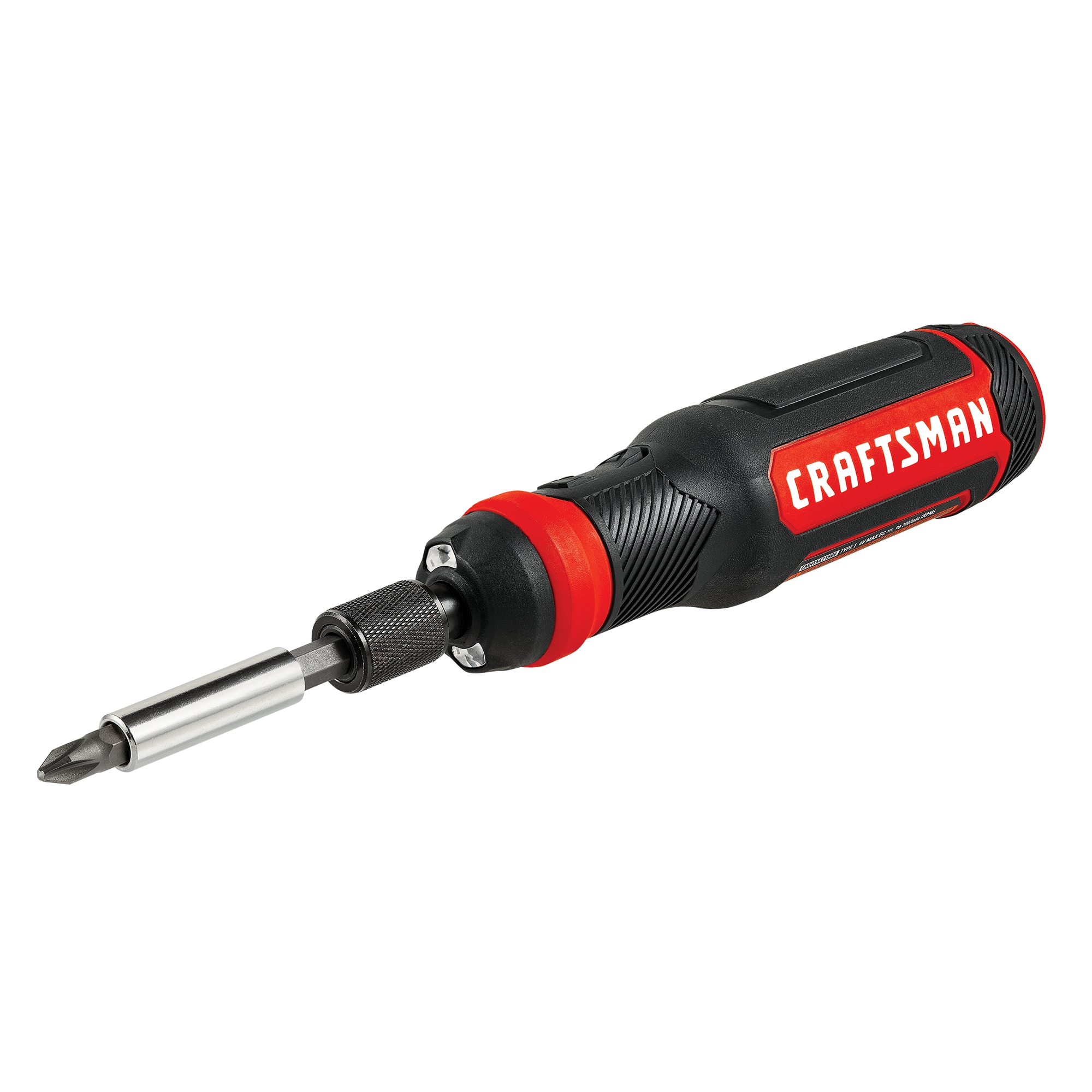 Destornillador inalámbrico CRAFTSMAN de 4 voltios Max y 1/4 de pulgada (Batería y cargador incluidos) CMHT66718B20Z