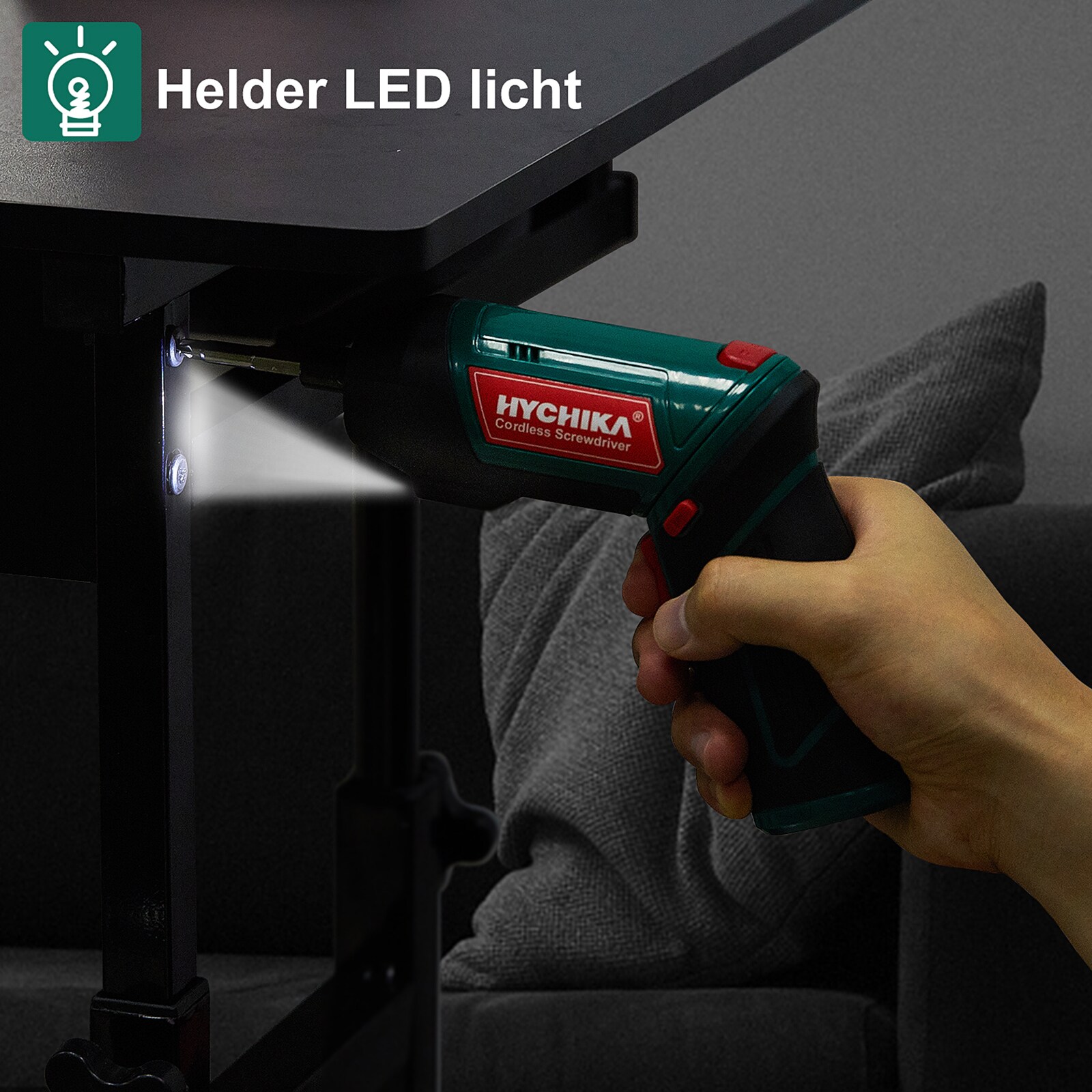 Atornillador inalámbrico HYCHIKA de 3.6 voltios y 1/4 pulgadas (Batería y cargador incluidos) E0024US