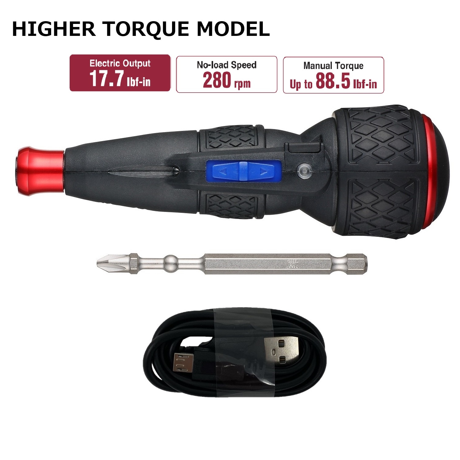 Destornillador inalámbrico VESSEL de 3.6 voltios 3/16 pulgadas (batería y cargador incluidos) 220USB1U