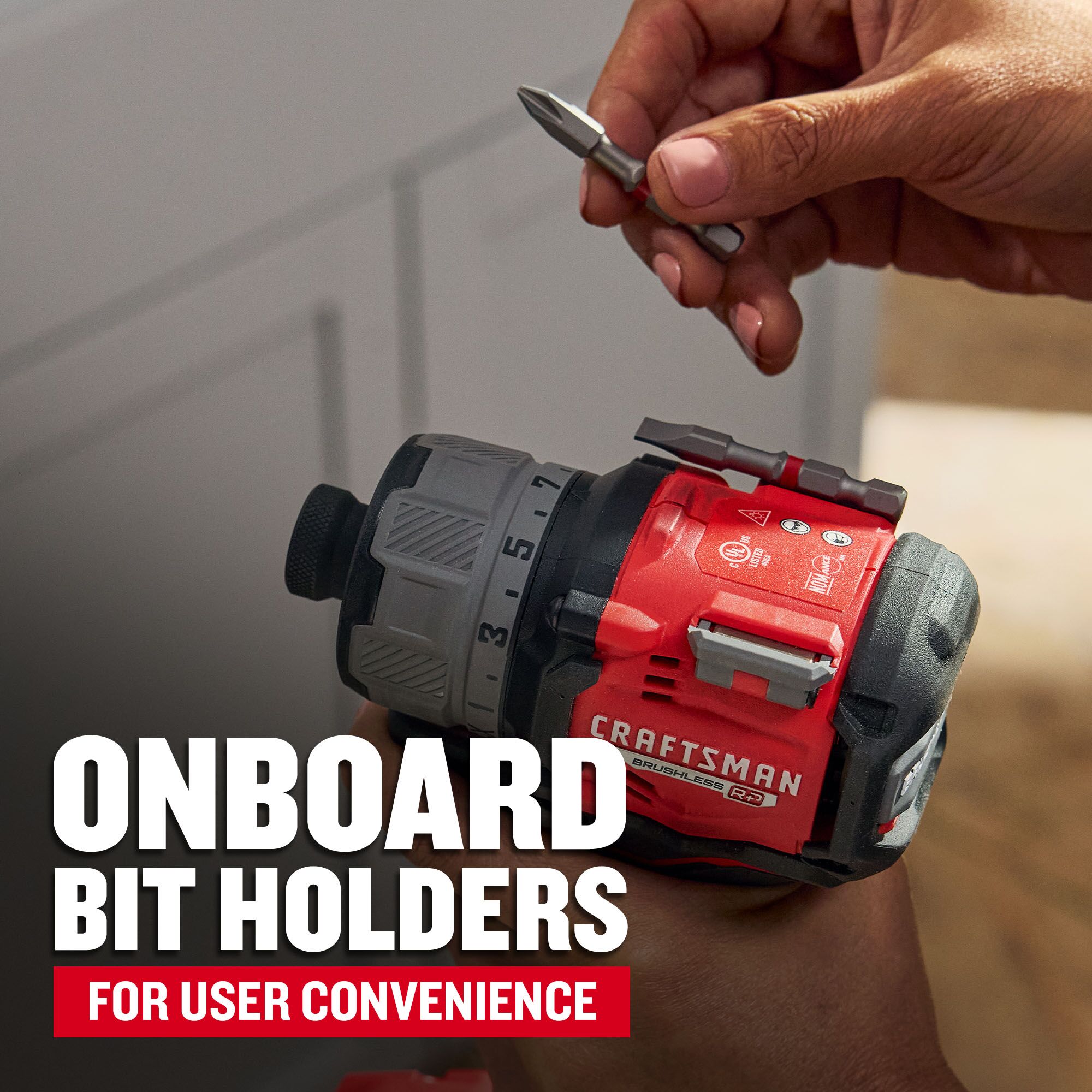 Desatornillador inalámbrico CRAFTSMAN V20 RP de 20 voltios Max Brushless de 1/4 pulgadas (Batería y cargador no incluidos) CMCF610B
