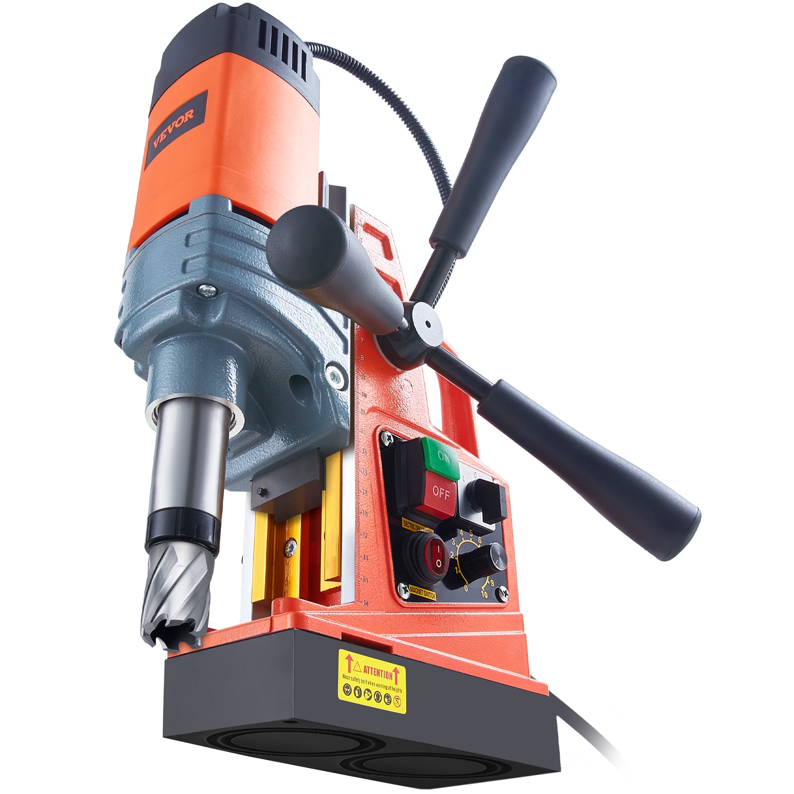 Taladro magnético de velocidad variable 1450W 12800N VEVOR - Prensa de banco de perforación CLZTJJTM650MMO9QZV1