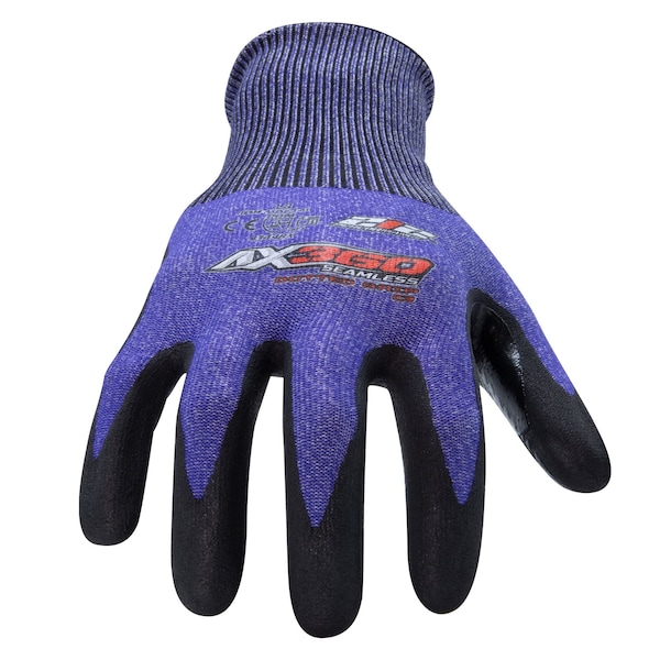 Guantes de agarre punteado resistentes al corte, sin costuras, sumergidos en nitrilo, de alto rendimiento 212 Performance (Nivel EN 3), Talla extra grande - AXDGC3-03-011