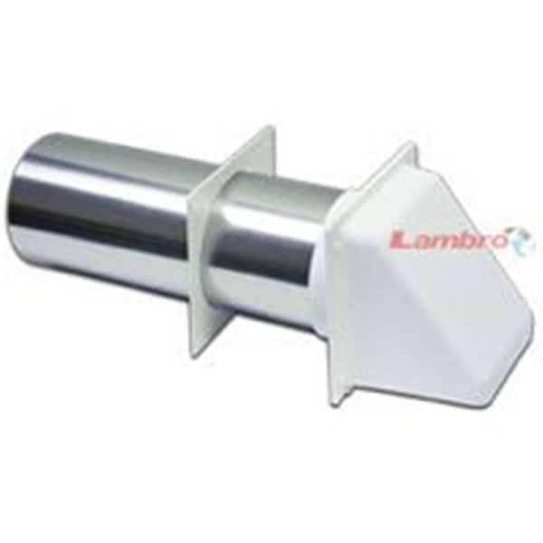 Lambro Industries 4 In. Plastic Dryer Vent Hood - White - 7796741