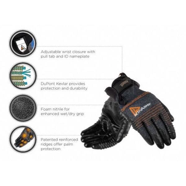 Guantes recubiertos resistentes al corte Ansell, Nivel de Corte A2, 15 ga, Gris, XL ( 10 ) - 97-008