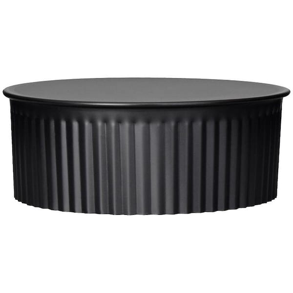 Imperial Round End Cap, 6 in Dia, Black - BM0151