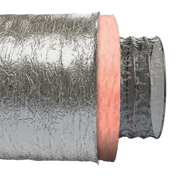 Imperial Imperial R6.0 25 ft. L X 8 in. D Silver Poly Duct - MEA-0825-6