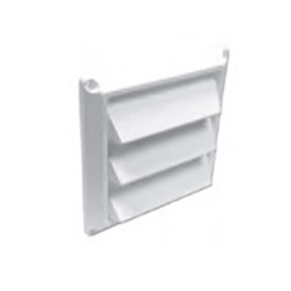 Lambro Industries 8 in. White Plastic Louvered Vent, 6PK - 608W