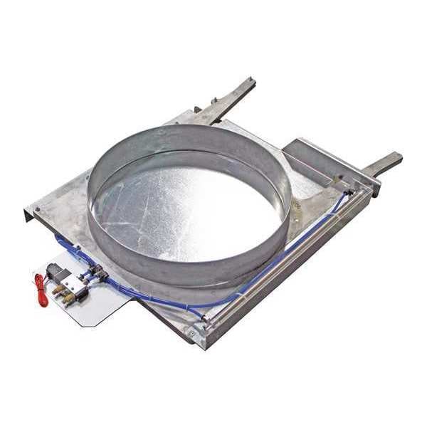 American Blower Supply Auto Blastgate, Cast Aluminum Body, Galvanized Steel Gate, 17 63/64 in W, 20 in L - BGPN14