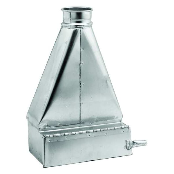 Nordfab Round Floor Sweeps, 4 in Duct Dia, Galvanized Steel, Body: 20, Door: 16 GA, 12 in W, 18" L, 6 in H - 8010004061