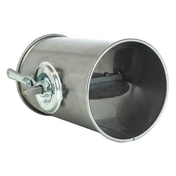 Nordfab Round Butterfly Valve, 5 in Duct Dia, 304 Stainless Steel, 22 GA, 5 in W, 8" L, 5 in H - 8010005237
