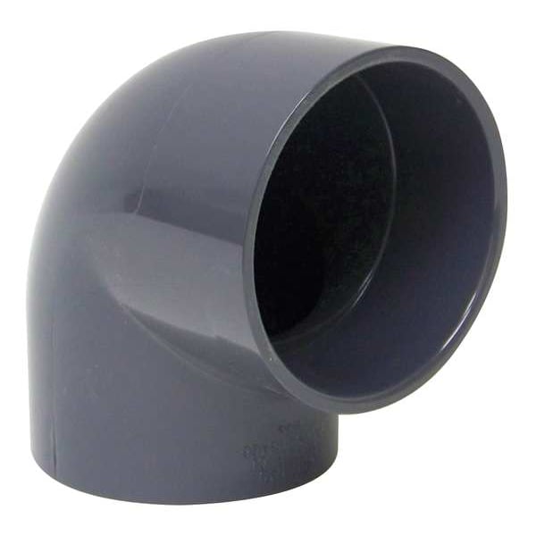 Codo de 90 grados de suministro de plástico, diámetro de conducto de 4 pulgadas, PVC Tipo I, 4-1/2" L - PVCEA04