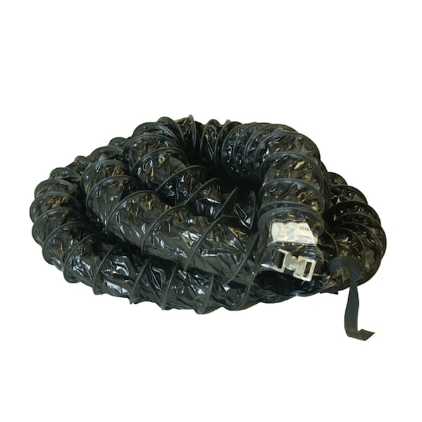 Rubber-Cal Air Ventilator Negro - Manguera de Conducto de Ventilación - 6" de diámetro interior x 25 pies de longitud (totalmente extendida) - 01-W188