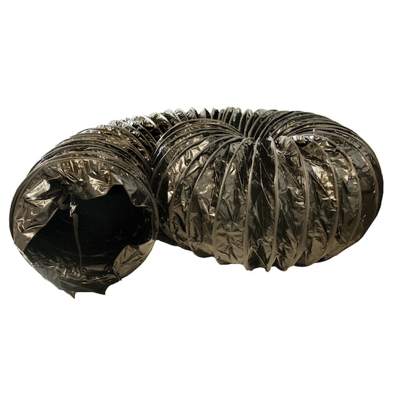Rubber-Cal Air Ventilator Negro - Manguera de Conducto de Ventilación - 6" de diámetro interior x 25 pies de longitud (totalmente extendida) - 01-W188