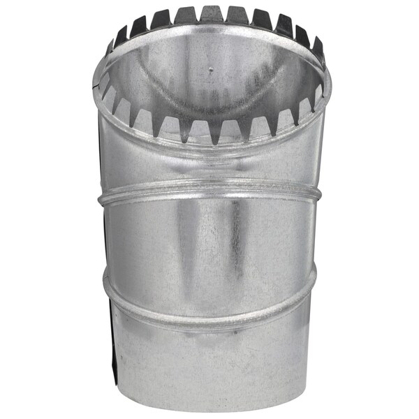 Imperial 6 pulgadas D Tubo de Estufa de Acero Galvanizado con Conector Superior - GV0945-C