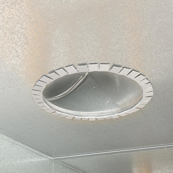 Imperial 6 pulgadas D Tubo de Estufa de Acero Galvanizado con Conector Superior - GV0945-C