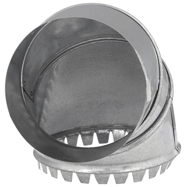 Imperial 6 pulgadas D Tubo de Estufa de Acero Galvanizado con Conector Superior - GV0945-C