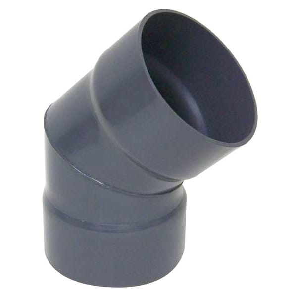 Codo de 45 grados de Suministro de Plástico, 10 pulgadas de diámetro de conducto, PVC tipo I, 17" de largo - PVCED10
