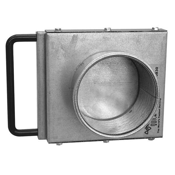 Válvula de cierre manual Nordfab Round NFMES, acero galvanizado, calibre 22, 15 3/4 pulgadas de ancho, 5 pulgadas de largo, 17.87 pulgadas de alto - 8010004631.