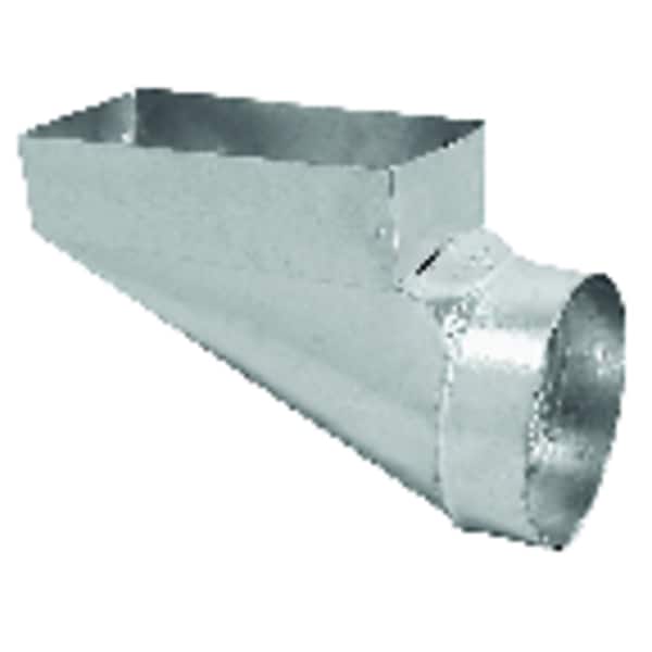 Imperial Mfg Imperial 10 pulgadas de alto x 6 pulgadas de ancho de chapa de acero galvanizado plateado recto Centro Final Bota - GV0665-C