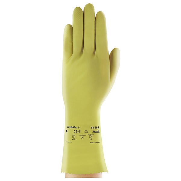 Guantes Resistentes a Químicos de 12" Ansell, Látex de Caucho Natural, Talla 9, 1 par - 88393
