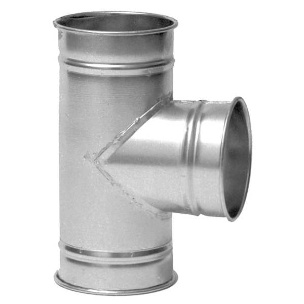 Tee Redonda de Nordfab, Diámetro de conducto de 8 pulgadas, Acero galvanizado, Calibre 22, Longitud de 16 pulgadas, Altura de 12 pulgadas - 8040304732