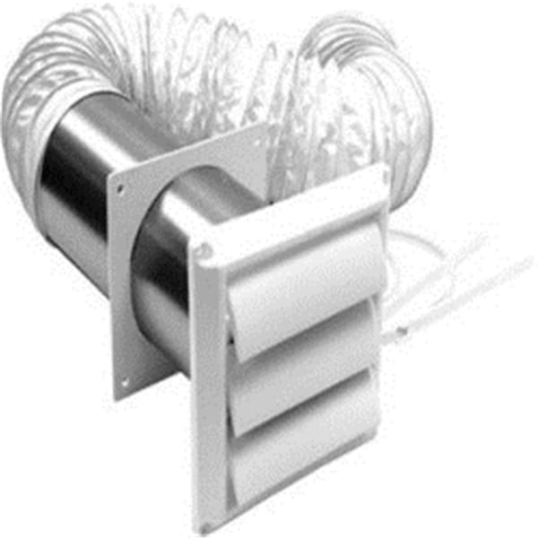 Kit de ventilación louvered blanco de vinilo de 4 pulgadas x 8 pies, paquete de 12
