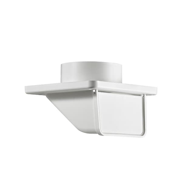 Ventilador de bajo alero de 143W, capucha de 5-3/4 pulg. de ancho, capucha de 2-1/4 pulg. de alto, conducto de 4 pulg., capucha de plástico