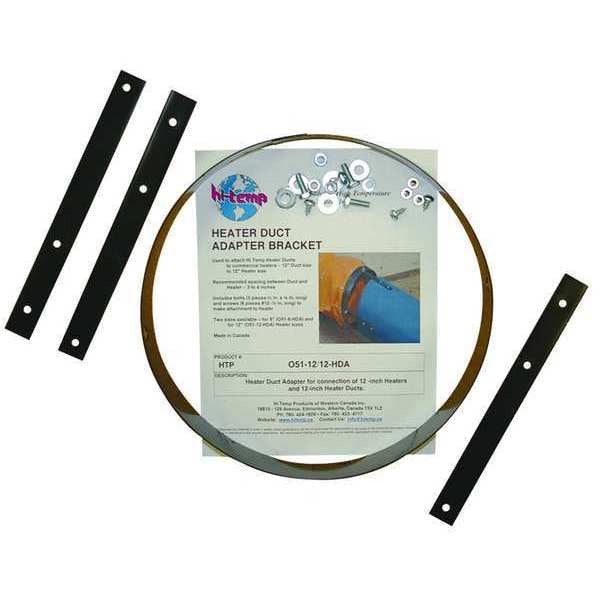 Adaptadores de conducto para calentador, 12" de ancho, 12" de largo.