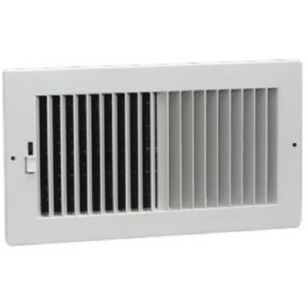 Rejilla de Pared de 2 Vías Blanca 10 x 4 pulgadas