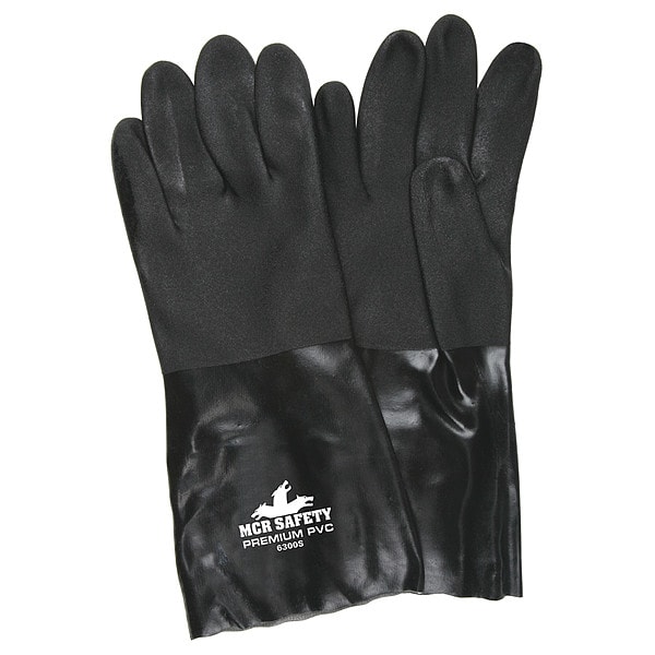 Guantes resistentes a productos químicos de 14" de Mcr Safety, PVC, Paquete de 12 - 6300S
