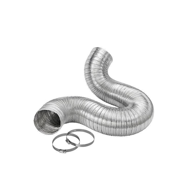 Kit de Ducto de Transición Semirrígido, 4 pulgadas, 8 pies de largo, Aluminio