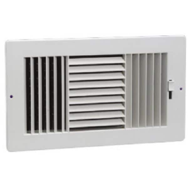 Registro de Pared de 3 Vías Blanco 383W10X6; 10 x 6 pulgadas