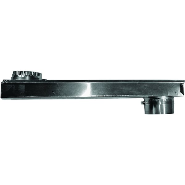 Tubo de ventilación para secadora ajustable con bafle, 6-1/4 pulgadas de ancho, 23-1/2 pulgadas de alto, 26 pulgadas, de aluminio.