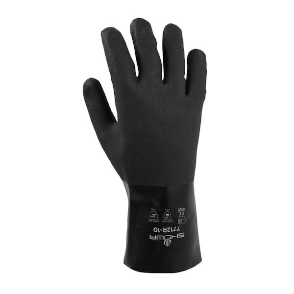 Guante de Químicos Showa en PVC Negro Grande - 7712R-10.RT