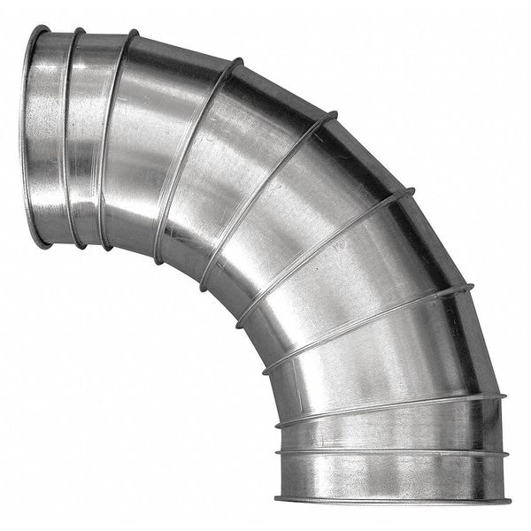 Codo Redondo de 90 Grados, Ø12 pulgadas de Conducto, Acero Inoxidable 304, Calibre 22, 66.68 cm de Ancho, 66.68" de Largo