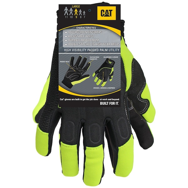Guante de mecánico de la serie Pro Hi-Vis de productos para gatos, extra grande - CAT012224X