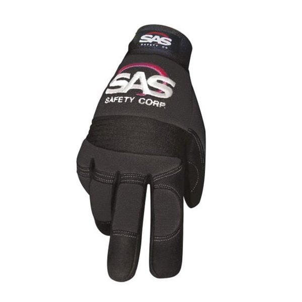 Guantes resistentes a impactos para mecánicos de Sas Safety MX - Negro - Grande - 6713