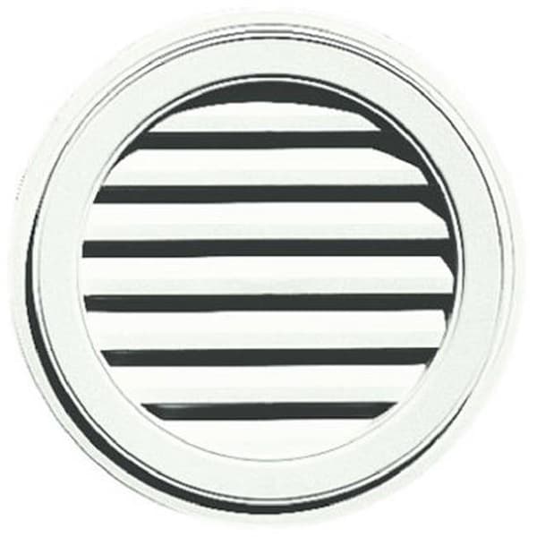 Ventilador redondo para gablete de 22 pulgadas - Blanco de Builders Edge