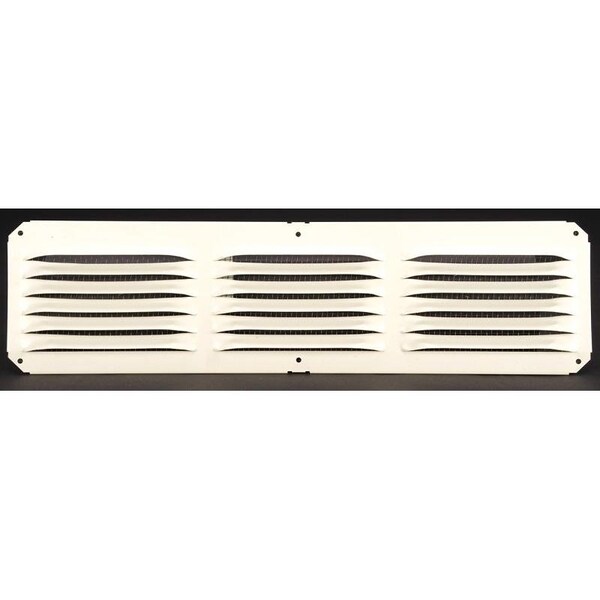 Ventilador de Cornisa LomanCool, 4 pulgadas de largo, 16 pulgadas de ancho, 25 pies cuadrados de Área de Ventilación Libre Neto, de Aluminio, Color Blanco.