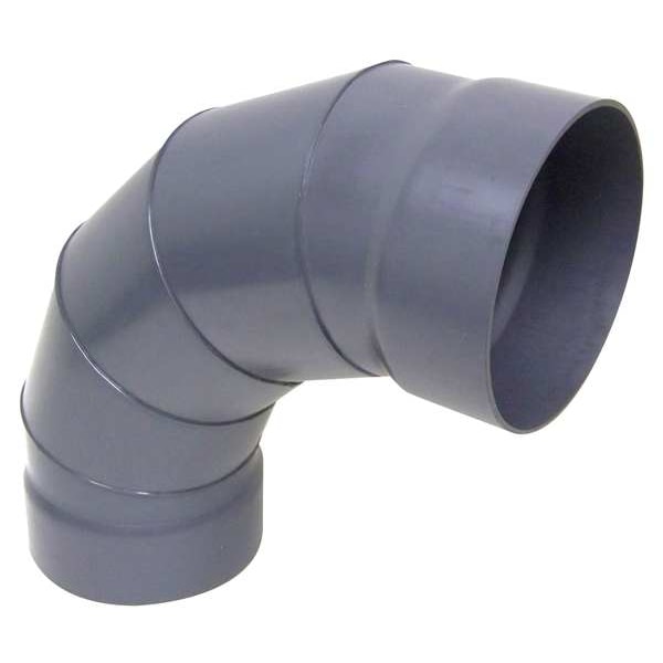 Codo de 90 Grados, Diámetro de Conducto de 6 pulgadas, Tipo I PVC, 13 pulgadas de Largo